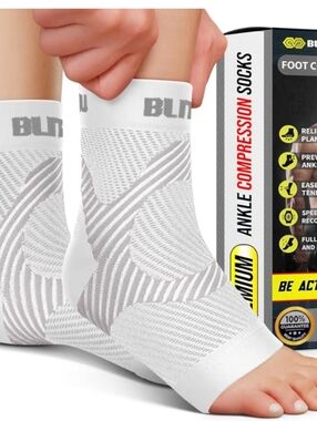 White and Gray Ankle Compression Socks for Men And Women (S-M)
